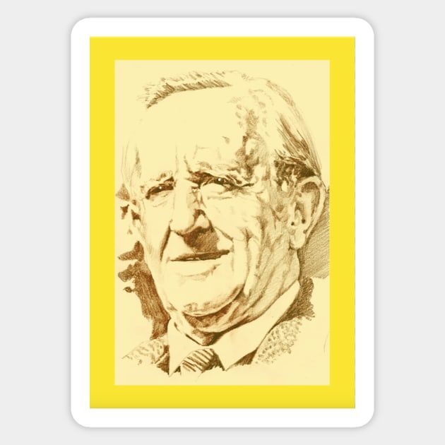 Tolkien (yellow) Sticker by Grant Hudson